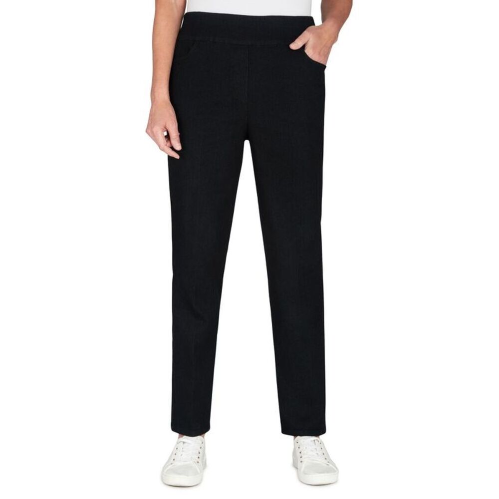 Alfred Dunner Petite Women's Super Stretch Comfort Short Length Jeans Black 6P